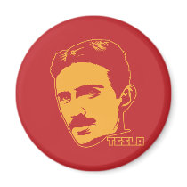 Portrait de Nikola Tesla magnets