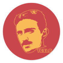 Portrait de Nikola Tesla autocollants