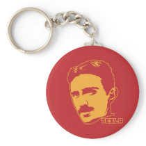 Portrait de Nikola Tesla porte-clés