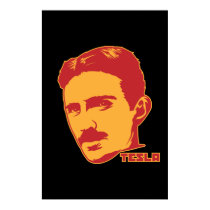 Portrait de Nikola Tesla posters