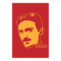 Portrait de Nikola Tesla posters