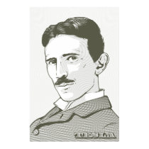 Portrait de Nikola Tesla posters