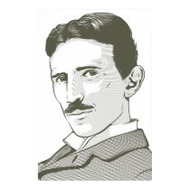 Portrait de Nikola Tesla posters