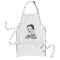 Portrait de Nikola Tesla tabliers