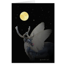 Portrait de "Rudolf dans le clair de lune " Carte De Vœux