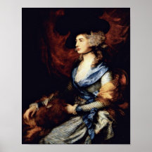Portrait de Sarah Siddons par Thomas Gainsborough Posters