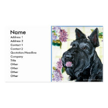 Portrait de Terrier d'écossais Carte De Visite