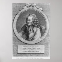 Portrait de Voltaire, d'un dessin Posters