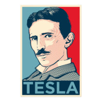 Portrait d'espoir de Nikola Tesla posters