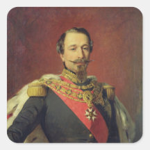 Portrait du napoléon III de Louis d'empereur Autocollant Carré