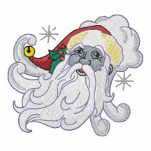 Portrait du père noël polos avec broderie