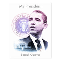 Portrait du Président Barack Obama Carte Postale