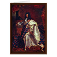 Portrait du Roi français Louis Xiv par Rigaud Hy Cartes