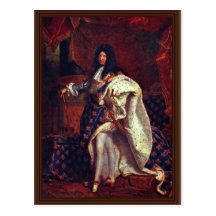Portrait du Roi français Louis Xiv par Rigaud Hy Carte Postale