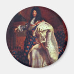 Portrait du Roi français Louis Xiv par Rigaud Hy Magnets