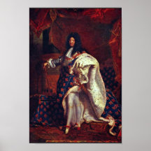 Portrait du Roi français Louis Xiv par Rigaud Hy Poster