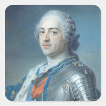 Portrait du Roi Louis XV 1748 Sticker Carré