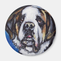 Portrait d'un St Bernard Magnets Pour Réfrigérateur