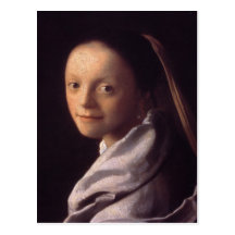 Portrait d'une jeune femme cartes postales