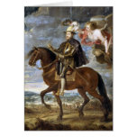 Portrait équestre de Philip II Peter Paul Rubens Cartes De Vœux