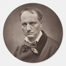 Portrait Étienne Carjat de Charles Pierre Baudelai Autocollants