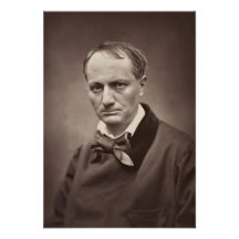 Portrait Étienne Carjat de Charles Pierre Baudelai Cartons D'invitation