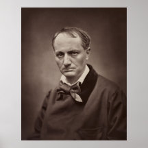 Portrait Étienne Carjat de Charles Pierre Baudelai Posters