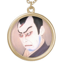Portrait samouraï de hanga d'acteur japonais frais pendentifs
