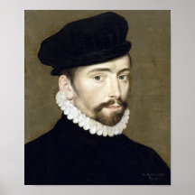 Portrait Villeroy renaissance Affiche