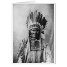 Portrait vintage indien indigène cartes de vœux