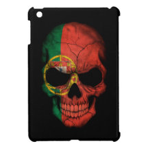 Portuguese Flag Skull on Black Cover For The iPad Mini