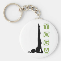 Pose de yoga d'inversion porte-clefs