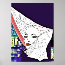 Pose d'illustration de mode d'affiche