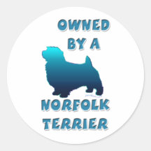Possédé par la Norfolk Terrier Autocollants Ronds