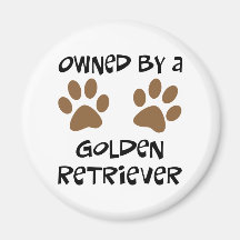 Possédé par un golden retriever magnets pour réfrigérateur