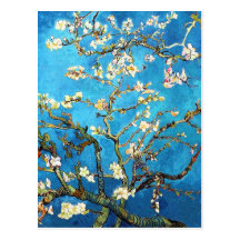 Post impressionnisme de branches d'amande de Van G Cartes Postales