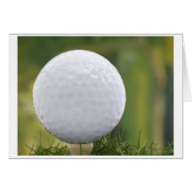 postcard golfe balle carte de vœux