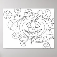 Poster � colorier pour Halloween -