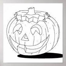 Poster � colorier pour Halloween -