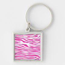 Poster de animal de motif de rayure de zèbre de ro porte-clefs