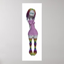POSTER/PRINT - Poupée des cheveux 3D Bonga d'arc-e