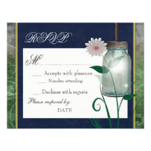 Pot de maçon avec la FLEUR Invitations
