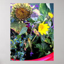 Pot-pourri de fleur affiche