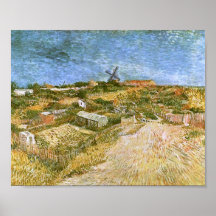 Potagers dans Montmartre, Vincent van Gogh Poster