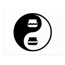 Poterie de Yin Yang Carte Postale