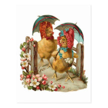 Poules heureuses de Pâques Carte Postale