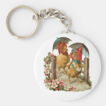 Poules heureuses de Pâques Porte-clefs