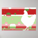 Poulet d'art de bruit de Cerise-Chaux Posters