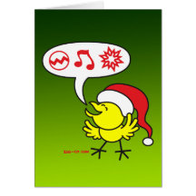 Poulet de Noël faisant un souhait Cartes De Vœux
