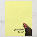 Poulet drôle d'attitude - vous talkin à moi ? tract personnalisé